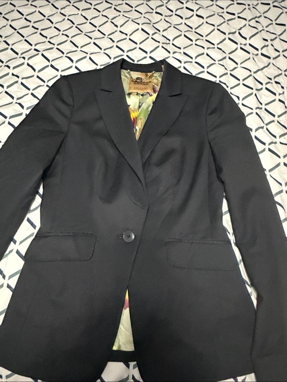 Ted Baker Black Single-Button Tailored Blazer queda size small